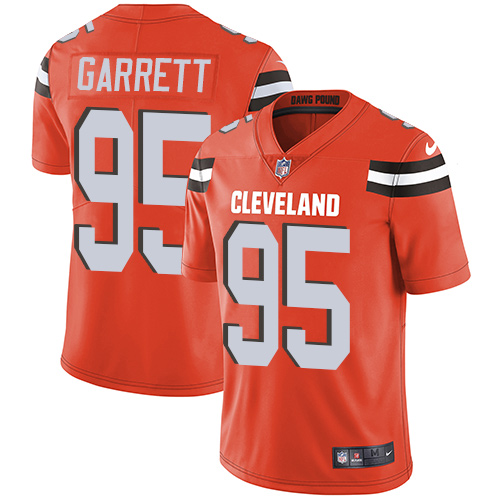 2019 men Cleveland Browns #95 Garrett orange Nike Vapor Untouchable Limited NFL Jersey